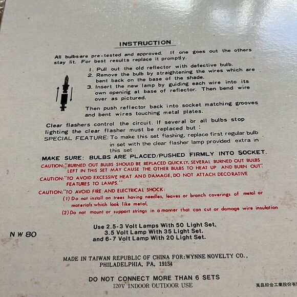 NIB Vintage Wynne 50 Lite Straight Line. Indoor or Outdoor - Picture 3 of 10